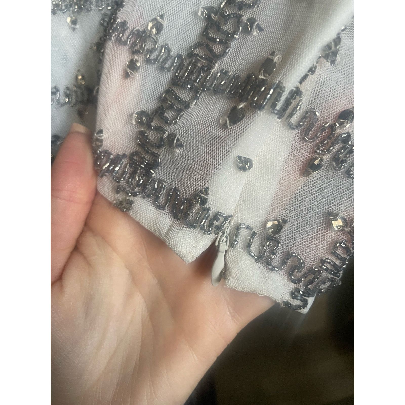 Other Lotus Threads NWT Sheer Long Sleeve Bridal Blouse Med Size M / US 6-8 / IT 42-44 - 8 Thumbnail