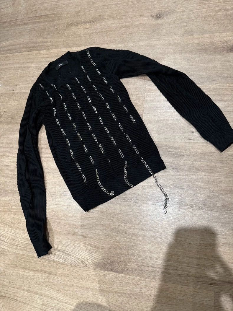 Alexander Wang Alexander Wang Chain Striped Sweater- Size M / US 6-8 / IT 42-44 - 4 Thumbnail