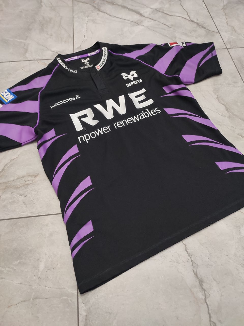 Osprey Ospreys Rugby Union Shirt Kooga Home Jersey Wales 2010 2011 Size US L / EU 52-54 / 3 - 2 Thumbnail