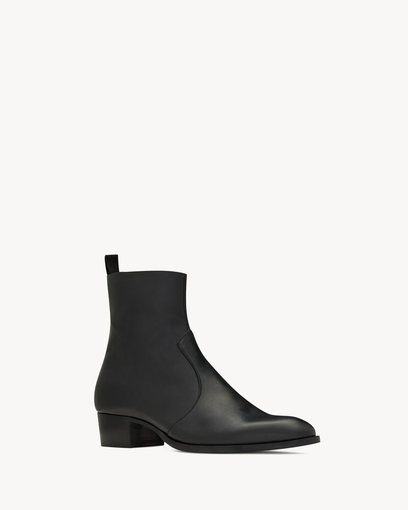 Saint Laurent Paris o1b1hav111225 Wyatt Boots in Smooth Leather in Black Size US 8.5 / EU 41-42 - 4 Thumbnail