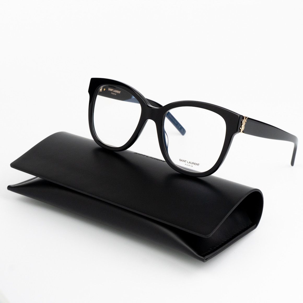 Saint Laurent Paris NEW Saint Laurent SLM97 001 Black Square Women Eyeglasses Size ONE SIZE - 1 Thumbnail