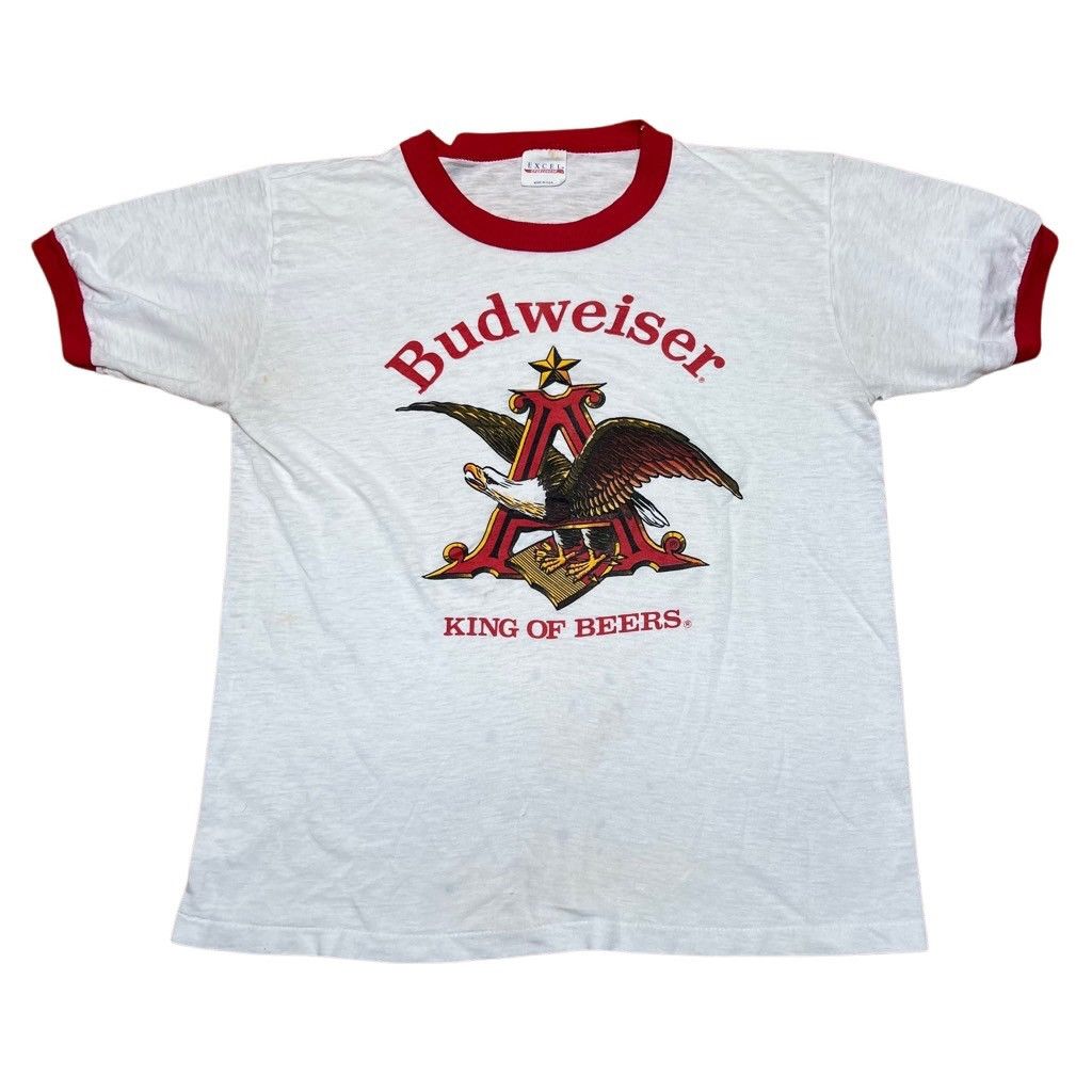 Budweiser × Vintage American Vintage 80s Budweiser Ringer Shirt Medium Size M / US 6-8 / IT 42-44 - 1 Thumbnail