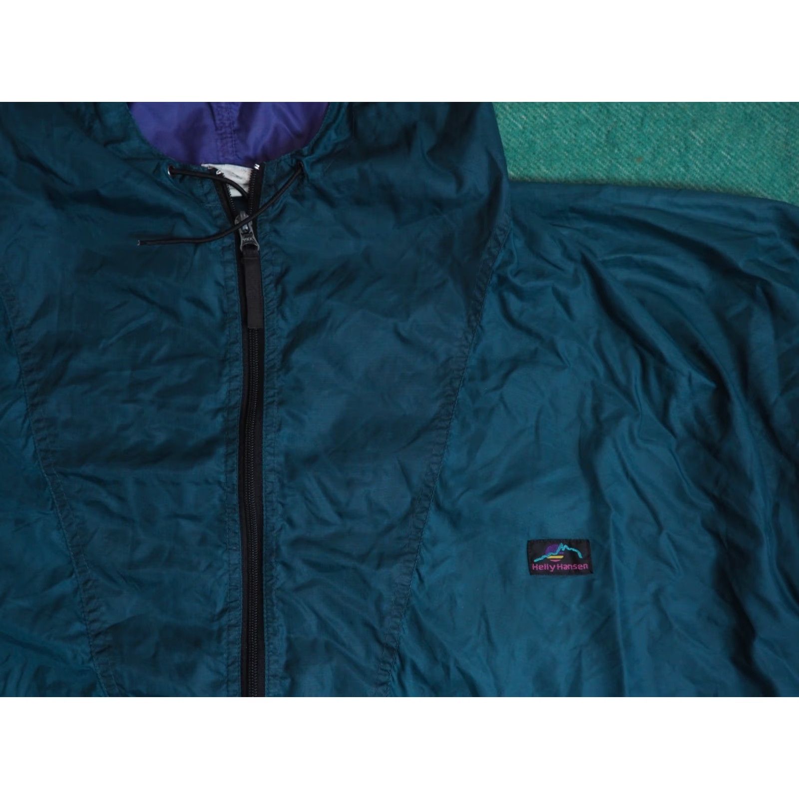 Helly Hansen VTG Helly Hansen Jacket 90s Windbreaker Hooded Zip Short XL Green Men Size US XL / EU 56 / 4 - 3 Thumbnail