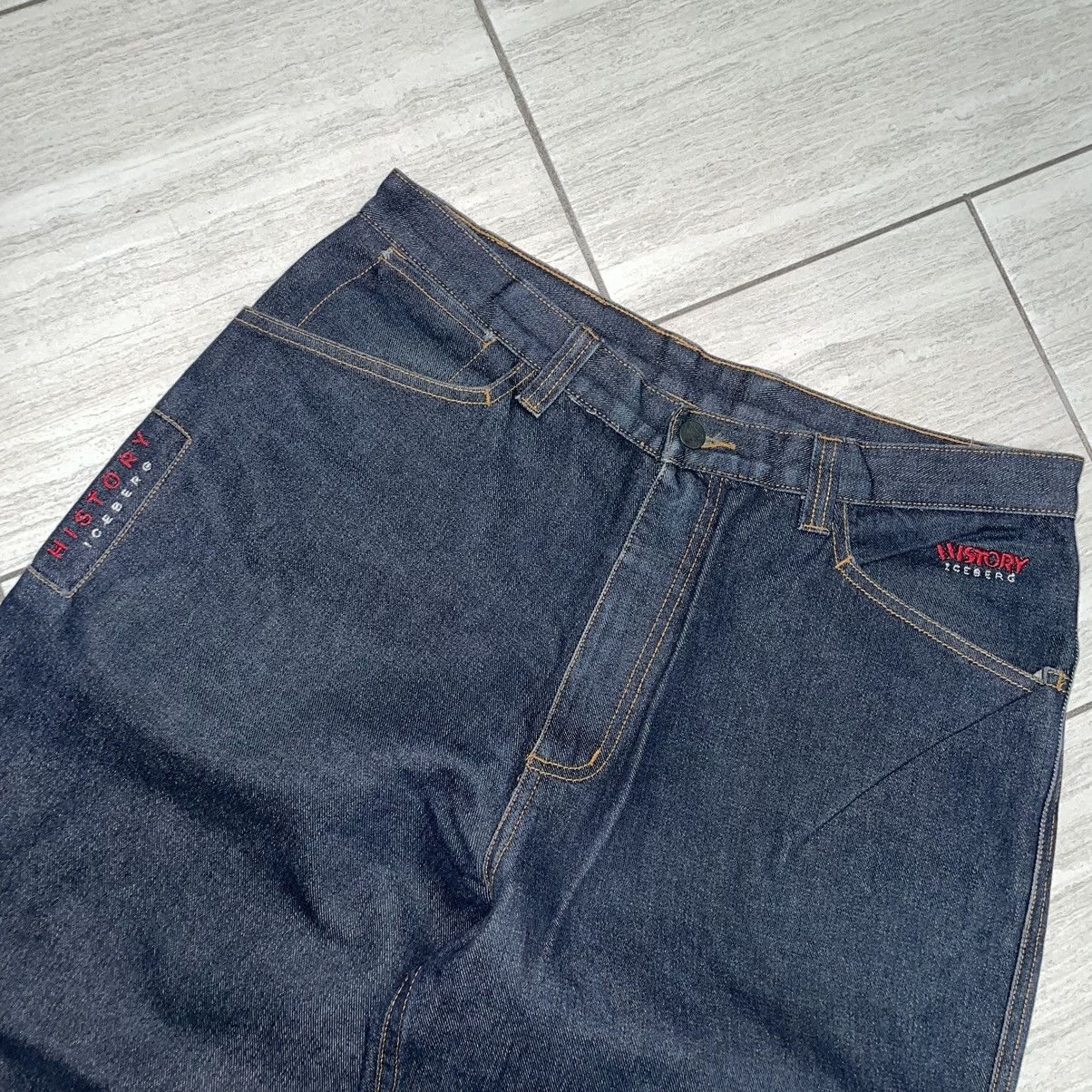 Iceberg Iceberg History Y2K Raw Baggy Denim Size US 35 - 3 Thumbnail