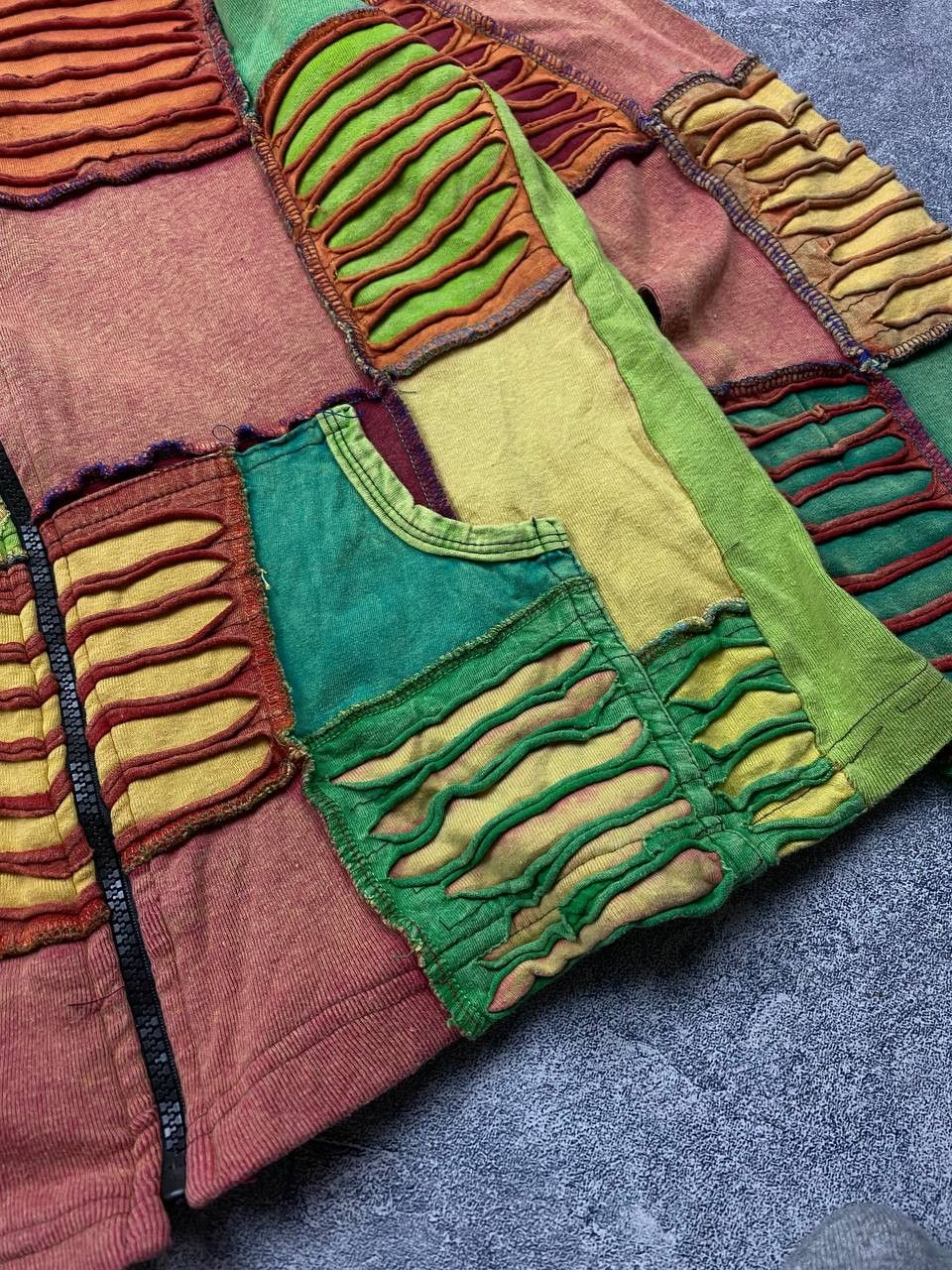 Vintage Avant Garde Patchwork Vintage Y2K Hoodie Hippie Rare Size US L / EU 52-54 / 3 - 6 Thumbnail