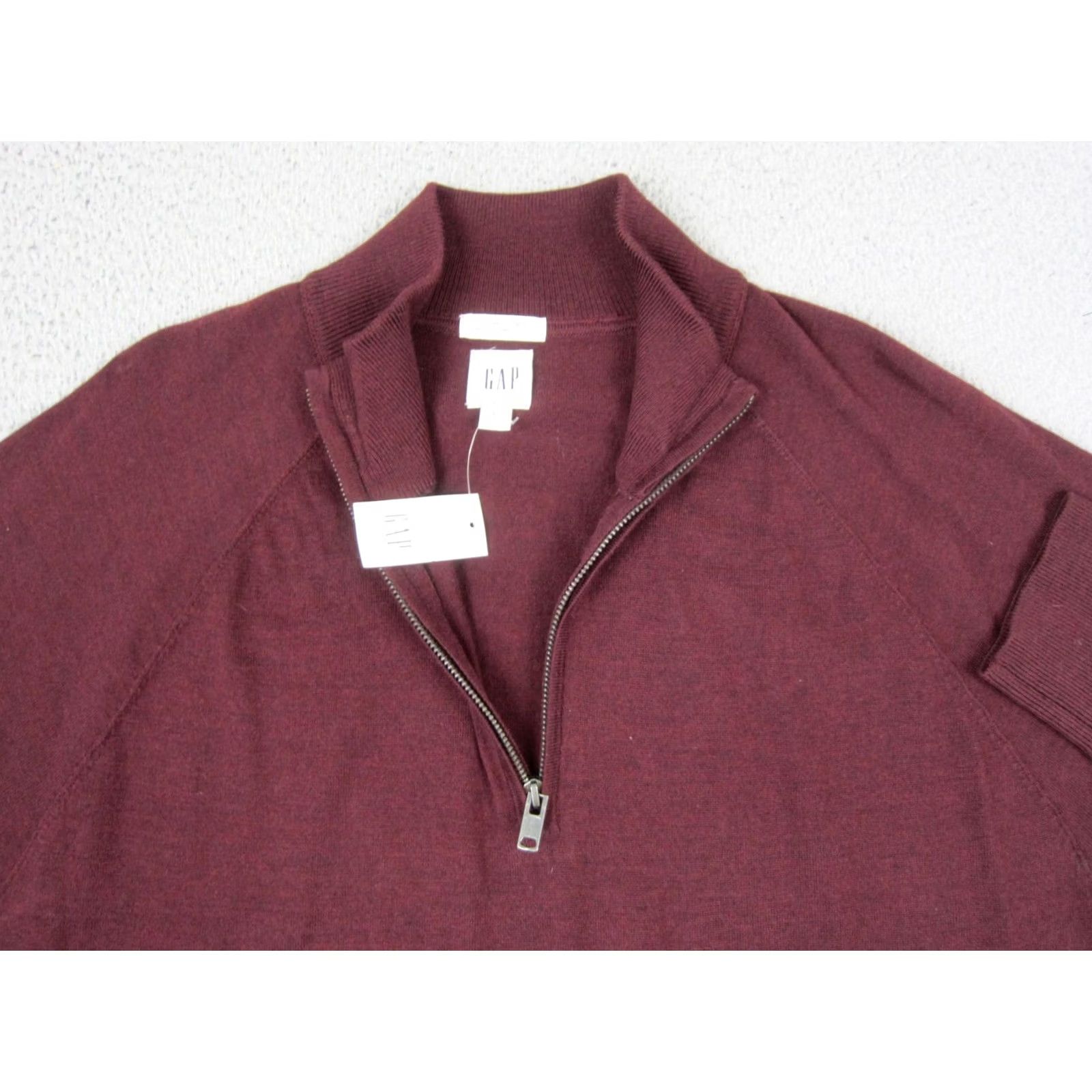 Gap GAP Sweatshirt Mens XL Red 1/4 Zip Merino Wool Pullover NWT XLT (Regular) Size US XL / EU 56 / 4 - 2 Thumbnail