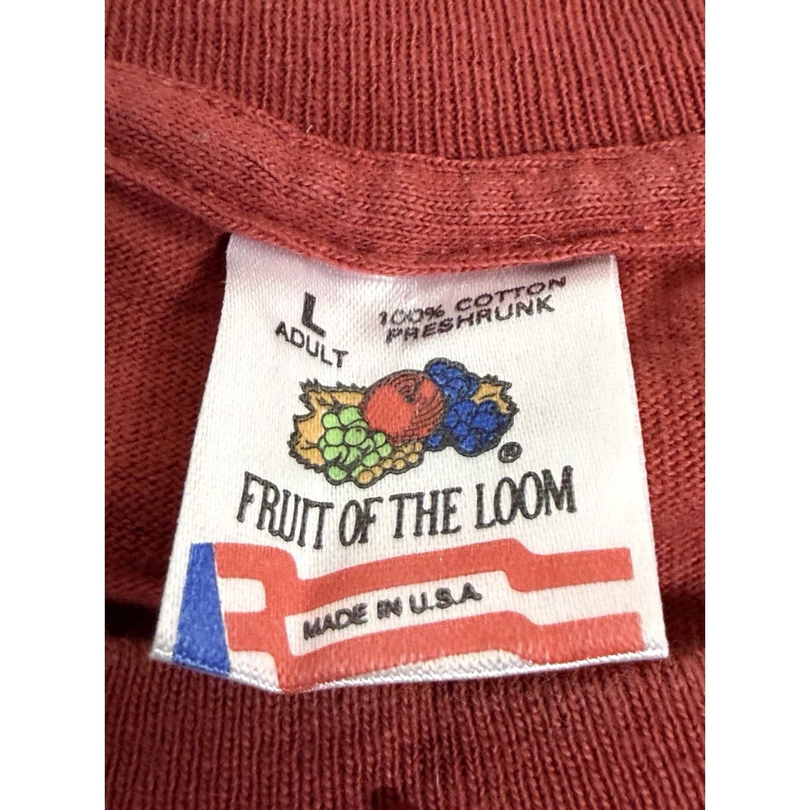 Fruit Of The Loom VINTAGE Fruit of the Loom T-Shirt City 90s Westland Michigan USA Made L Red Men Short Sleeve Crew Neck Cotton Jersey Shirt Size US L / EU 52-54 / 3 - 5 Thumbnail