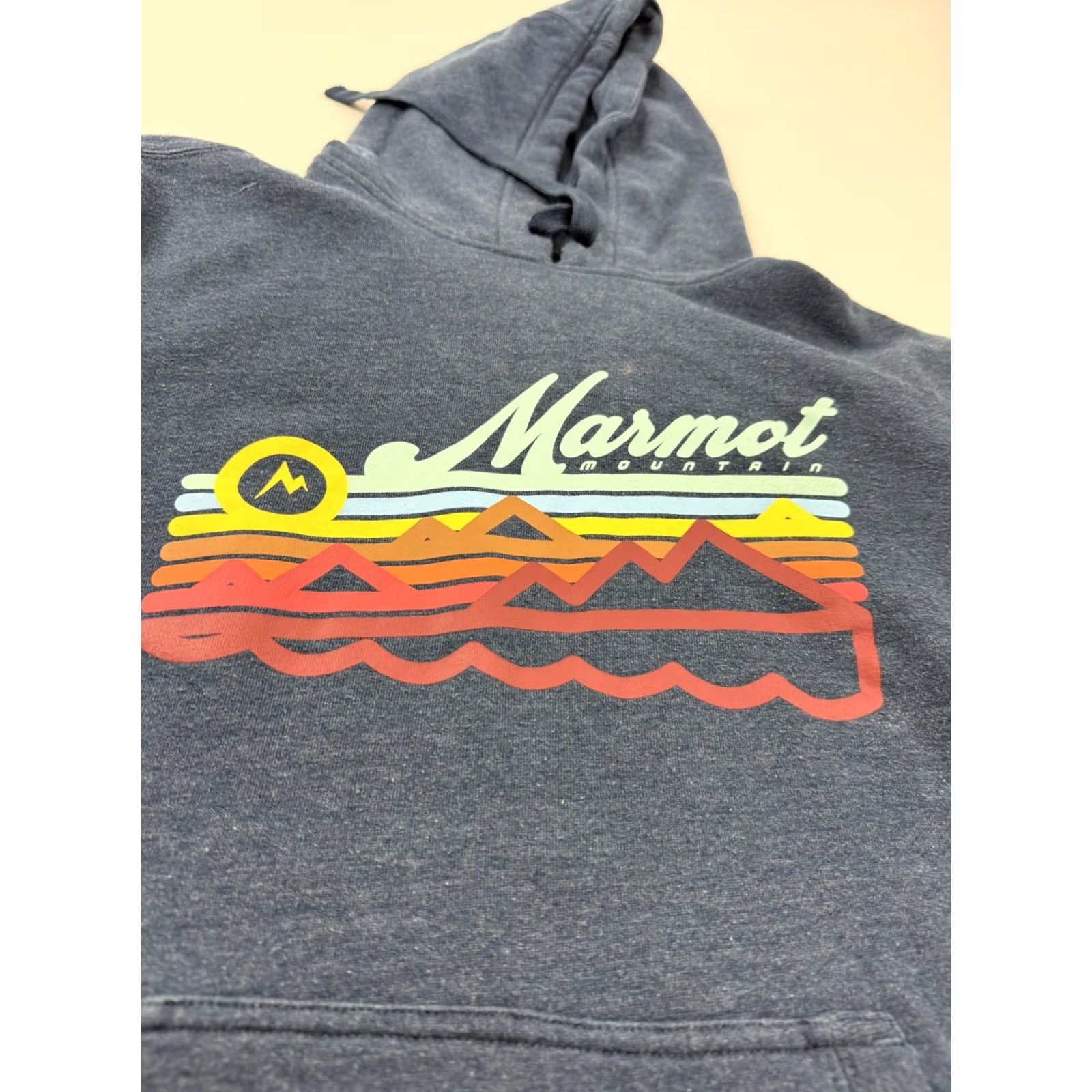 Marmot Marmot Hoodie Sweatshirt Womens Medium Blue Fleece Pullover Mountain Graphic Size M / US 6-8 / IT 42-44 - 2 Thumbnail