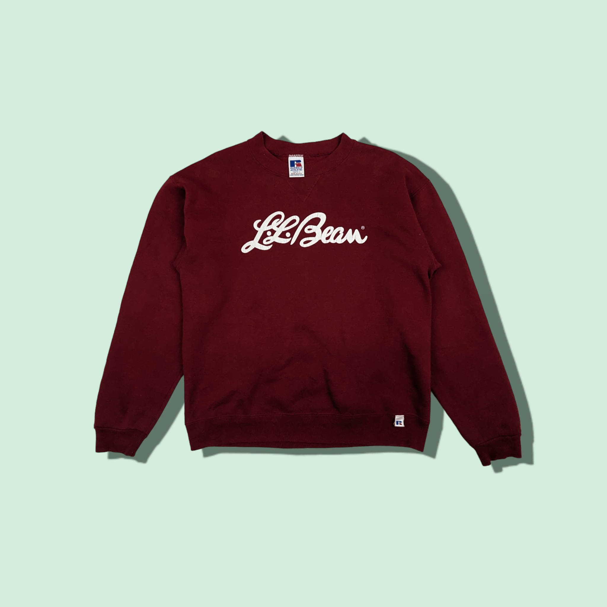 Vintage 80's LL BEAN Spell Out Russell Athletic Jumper