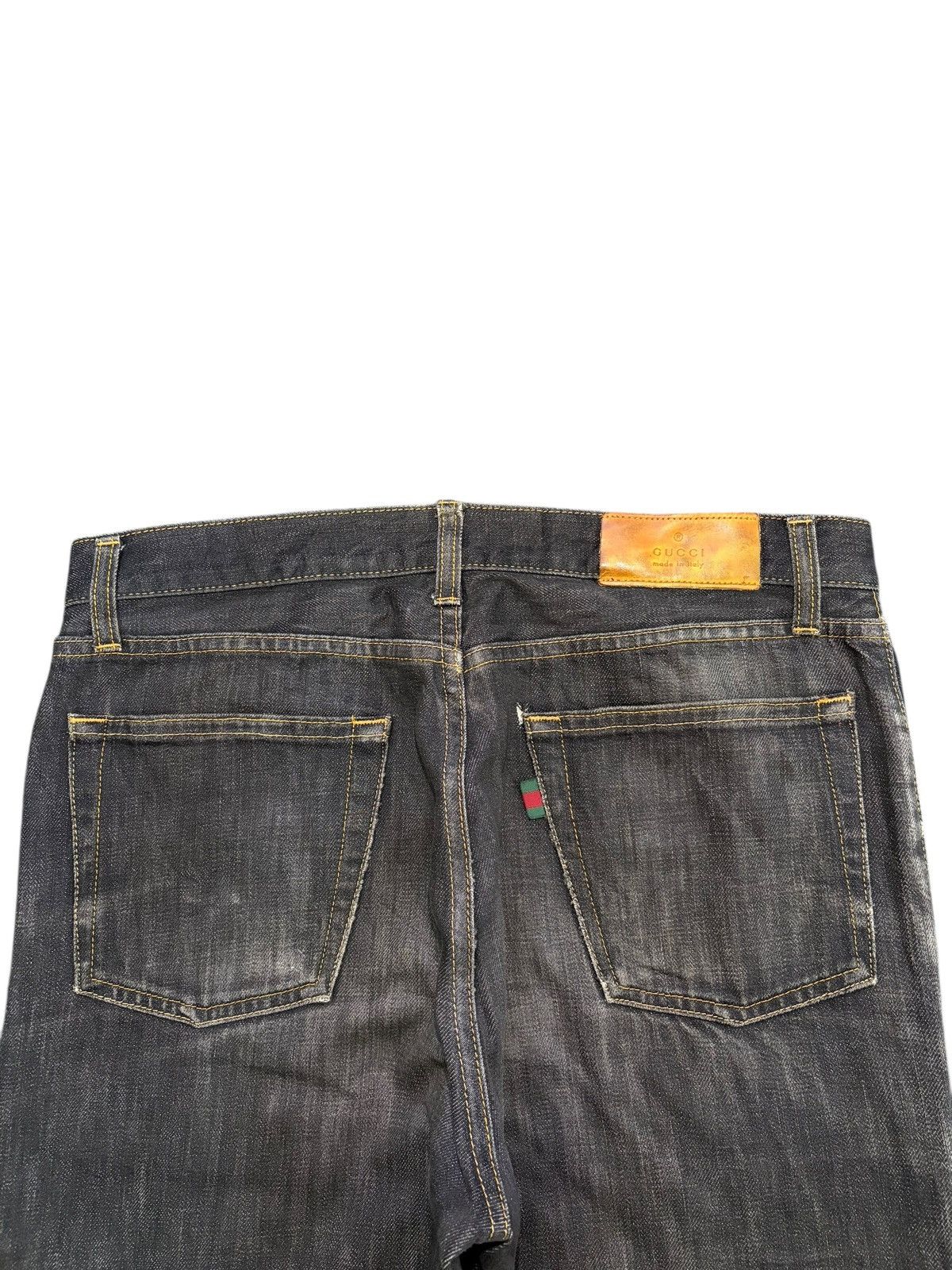 Gucci Vintage Gucci Charcoal Wash Distressed Loose Jeans Size US 30 / EU 46 - 4 Thumbnail