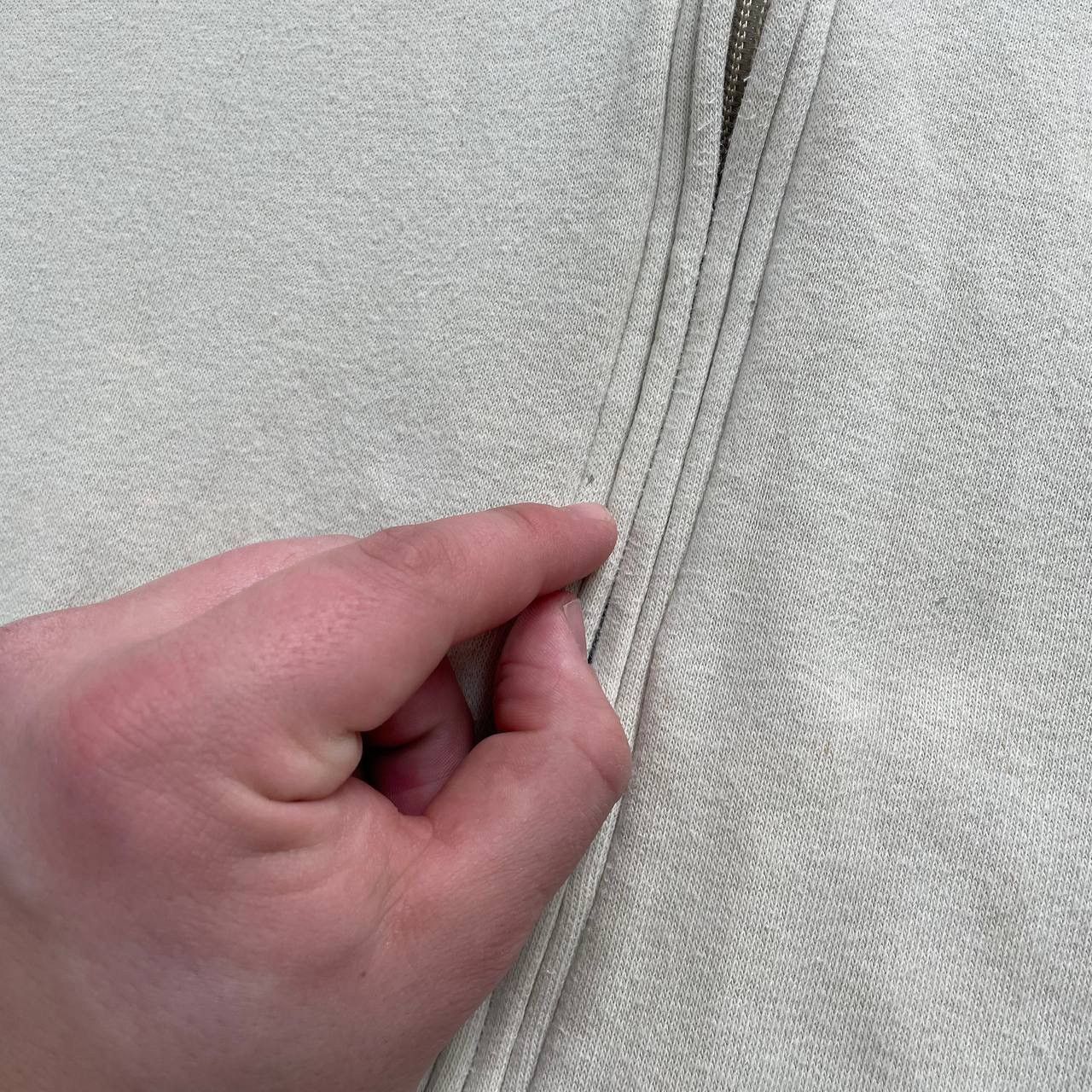 Nike × Vintage Vintage 2000s Nike Full-Zip Sweatshirt Beige Size M Size US M / EU 48-50 / 2 - 10 Thumbnail