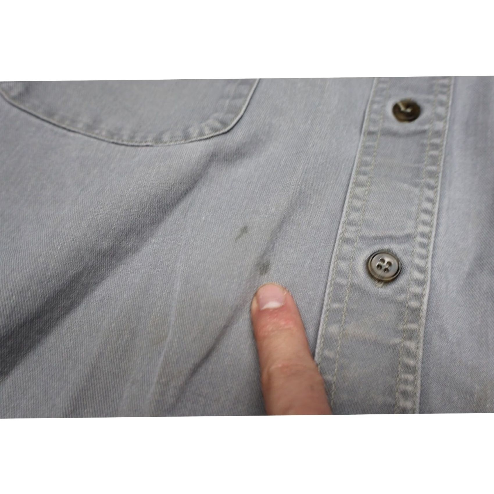 Walls Walls FR Work Shirt Men Large Grey Long Sleeve Fire Resistant Utility Patch LOGO Size US L / EU 52-54 / 3 - 5 Thumbnail