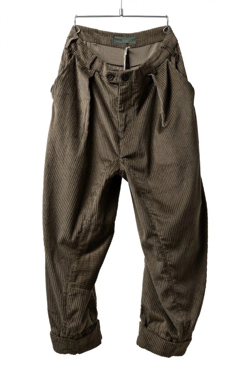 image of Aleksandr Manamis Corduroy Cropped Pants in Moss Green, Men's (Size 32)