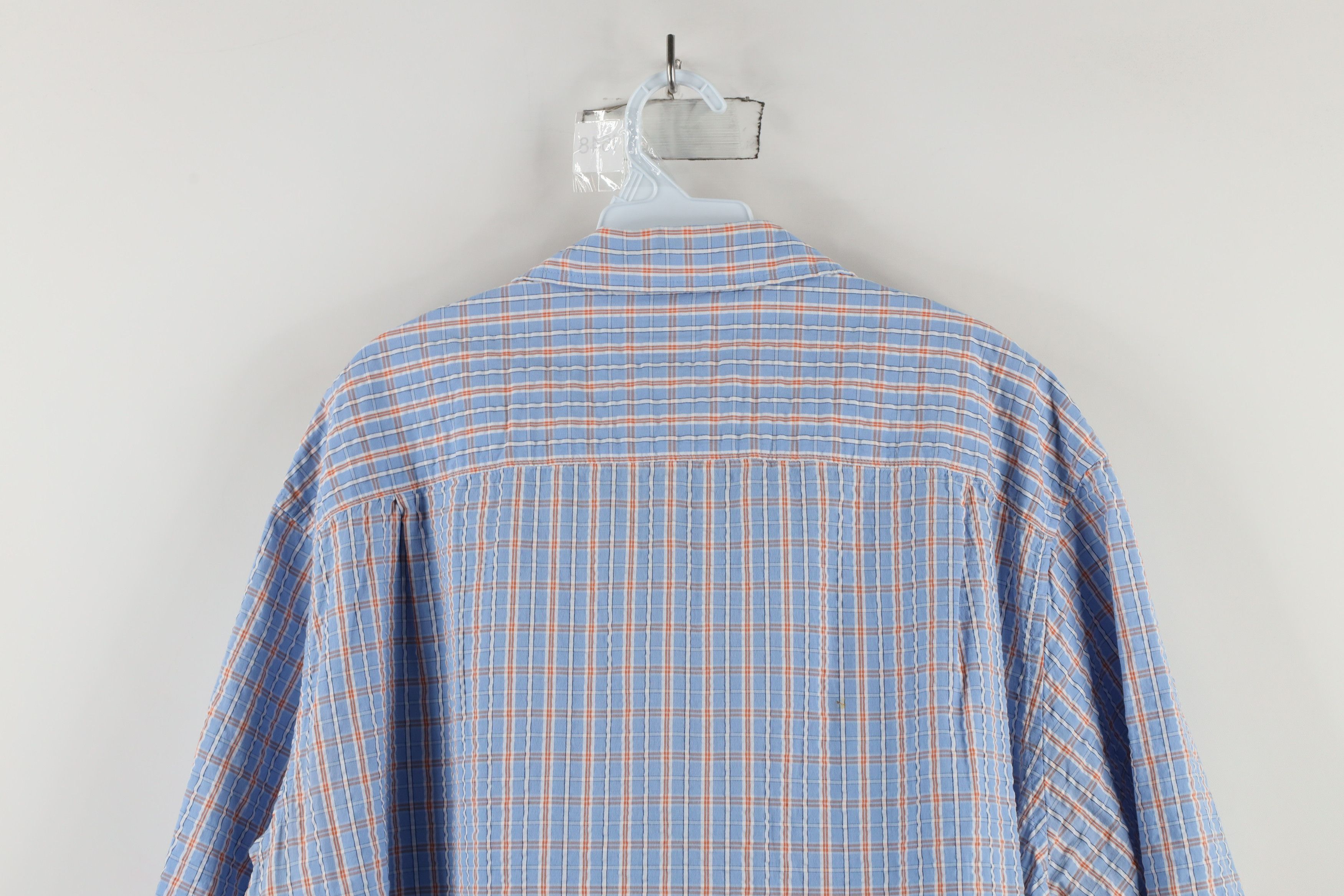 L.L. Bean × Vintage Vintage LL Bean Seer Sucker Short Sleeve Button Shirt Blue Size US XL / EU 56 / 4 - 10 Thumbnail
