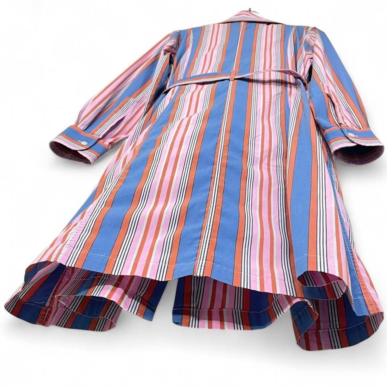 Other Eclettica Milano Vintage 90s Striped Cotton Midi Size M / US 6-8 / IT 42-44 - 3 Thumbnail