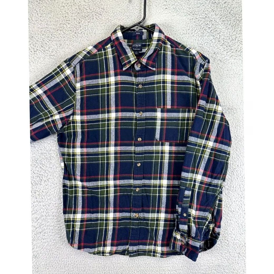 J.Crew J.CREW Flannel Shirt Mens Large Multicolor Plaid Button Down Pockets Slim Outdoor/Workwear Shirt Size US L / EU 52-54 / 3 - 3 Thumbnail
