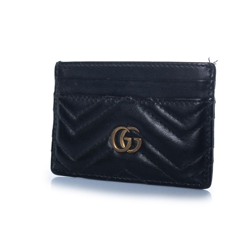 Gucci Gucci, GG Marmont card holder in black Size ONE SIZE - 1 Thumbnail
