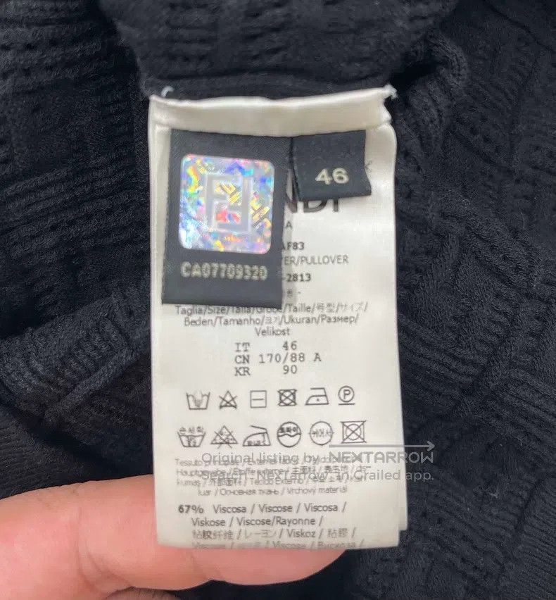 Fendi Fendi Black Dark Pattern Monogram Logo Knit Sweater Size US S / EU 44-46 / 1 - 4 Thumbnail