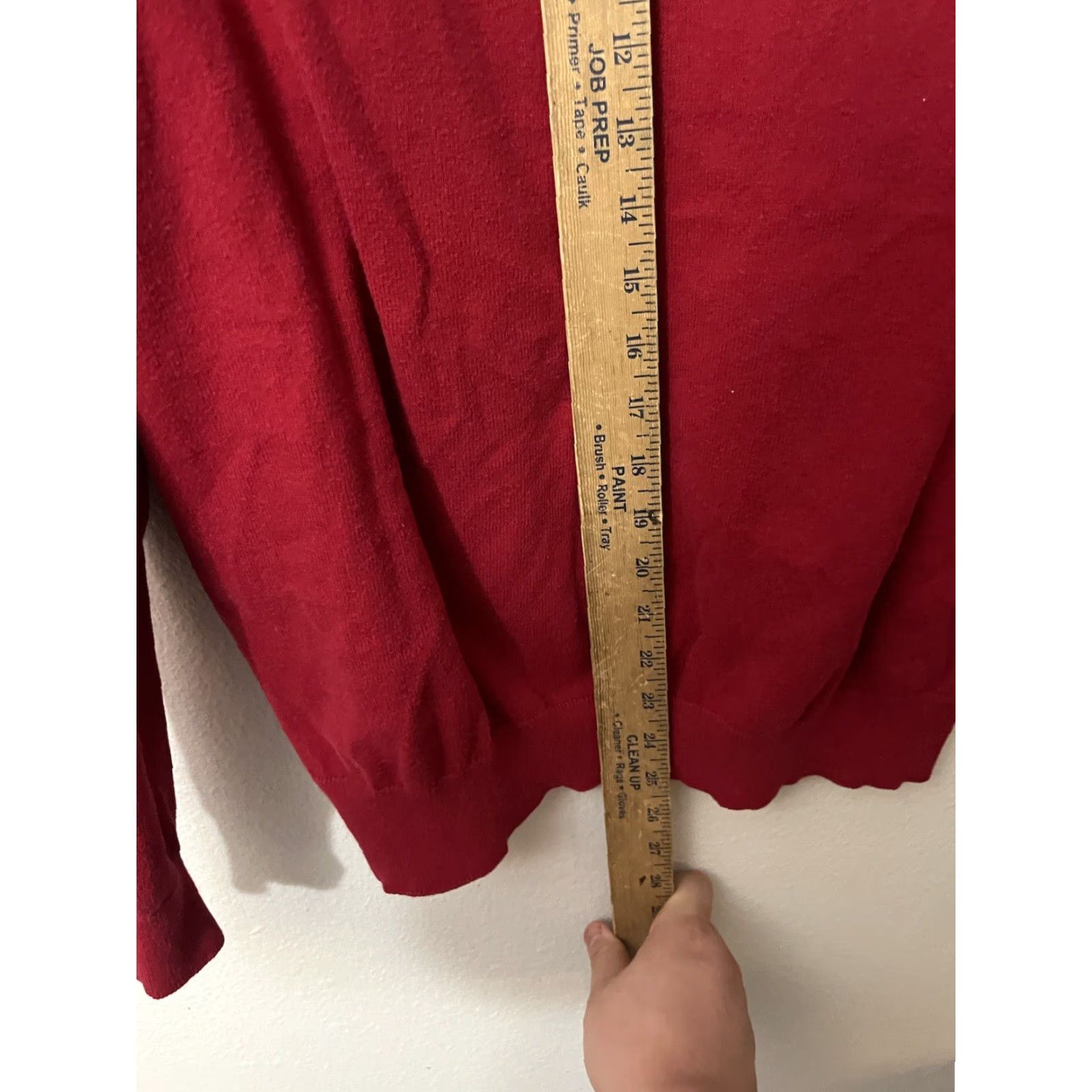 Chaps Chaps Sweater Mens Large Red 1/4 Zipper Long Sleeve Cashmere Blend Crew Neck Pullover All Seasons Modern Regular Size US L / EU 52-54 / 3 - 5 Thumbnail