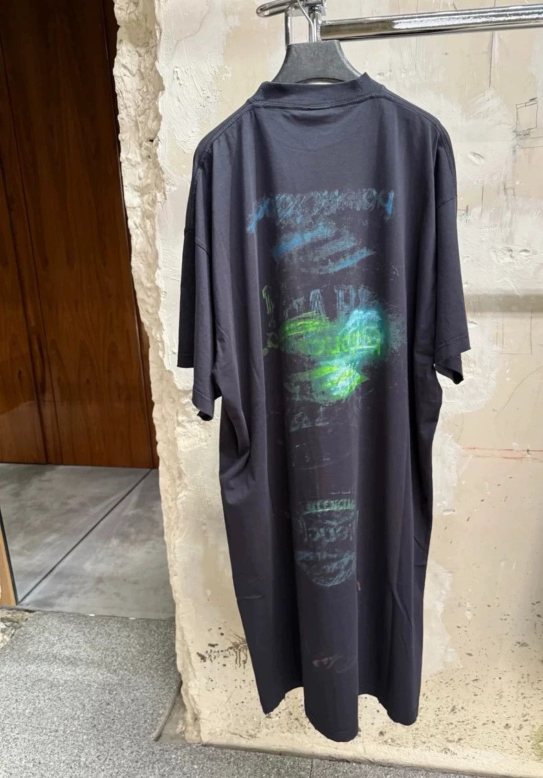 Balenciaga Balenciaga Black graffiti dress Size L / US 10 / IT 46 - 2 Thumbnail