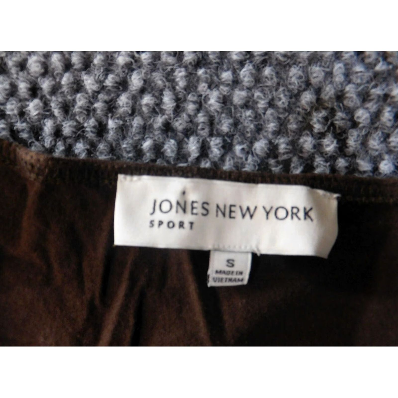 Jones New York Jones New York Blouse Shirt Short Sleeve Round Neck Cotton Stretch Brown S Regular Womens Cap Sleeve Pullover Casual Basic Vintage No Size S / US 4 / IT 40 - 5 Thumbnail