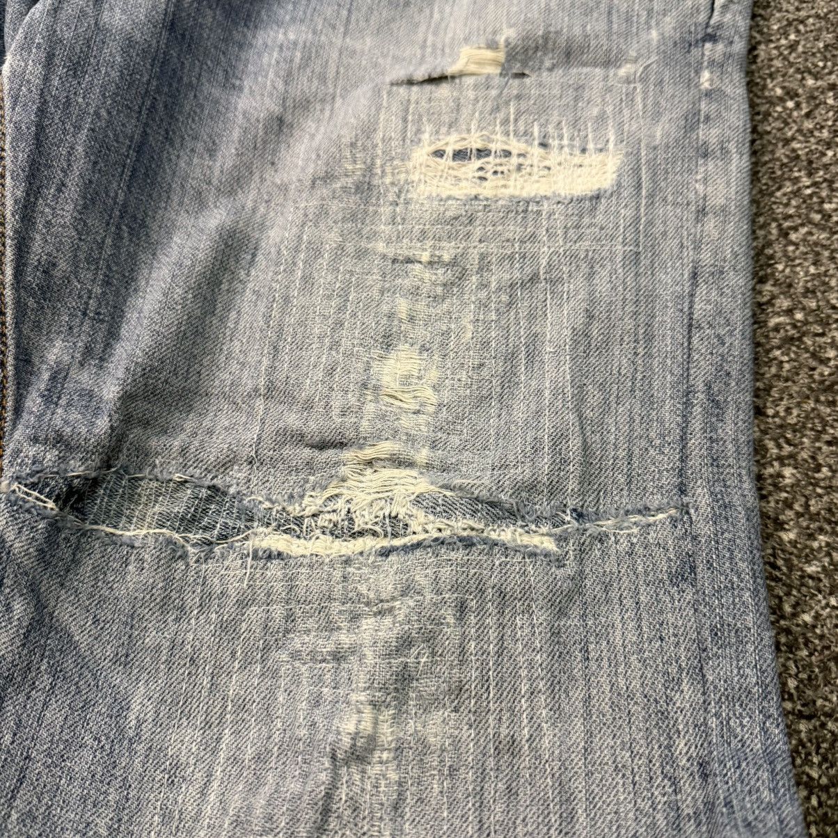 Levi's Vintage Y2K Levis 527 Low Boot Cut Distressed Jeans Size US 32 / EU 48 - 4 Thumbnail