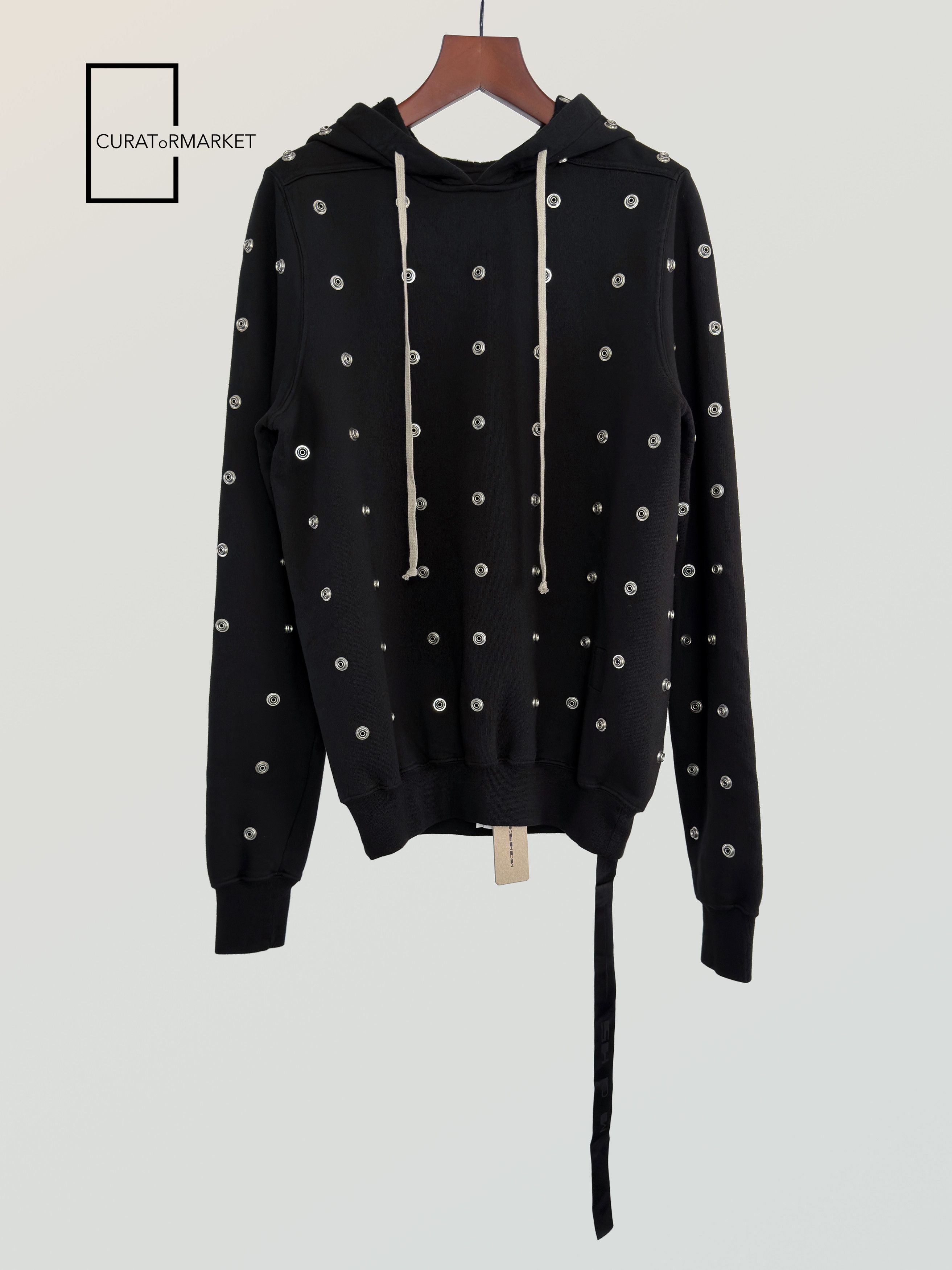 Rick Owens Drkshdw Granbury Organic Fleece Press Stud Button Hoodie SS24 Lido Size US S / EU 44-46 / 1 - 1 Thumbnail