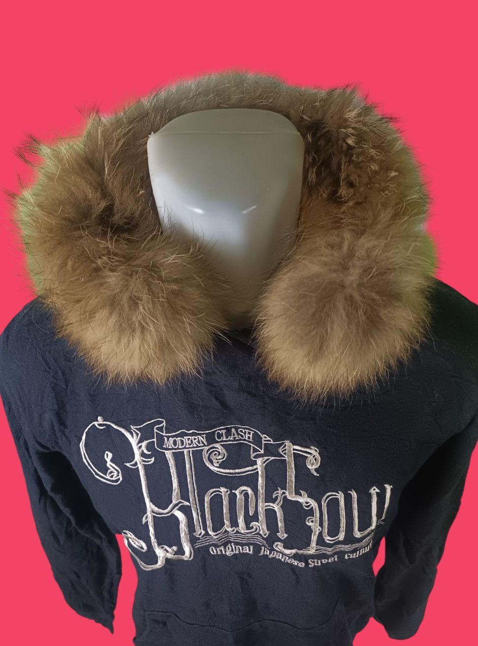 If Six Was Nine × Japanese Brand × Le Grande Bleu (L.G.B.) ONIARAI Black Soul Japanese Street Culture Fur Hoodie Size US M / EU 48-50 / 2 - 4 Thumbnail