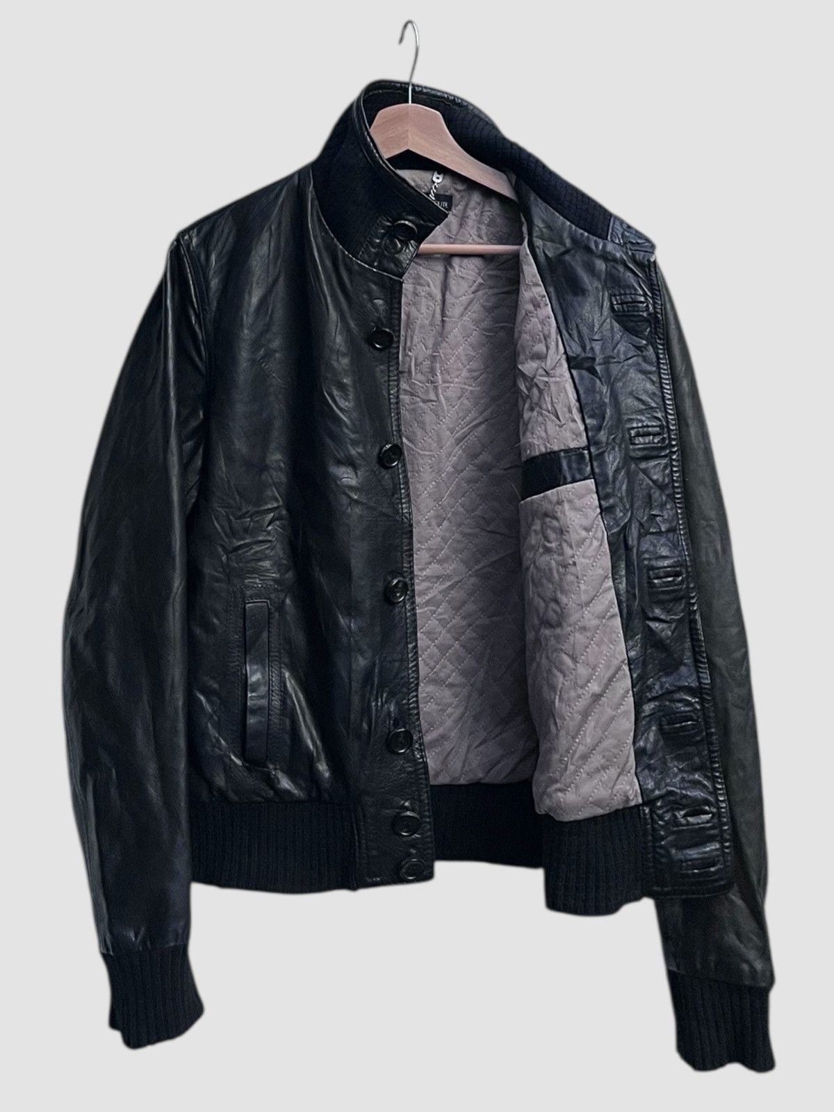 Dacute Dacute Ribbed Crop Leather Jacket Made in Italy Size US M / EU 48-50 / 2 - 3 Thumbnail