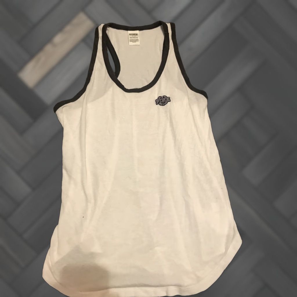 Victoria's Secret Victoria's Secret PINK Tank White Womens L Adult Regular Size Tank Top Colorful Theme Size L / US 10 / IT 46 - 1 Thumbnail
