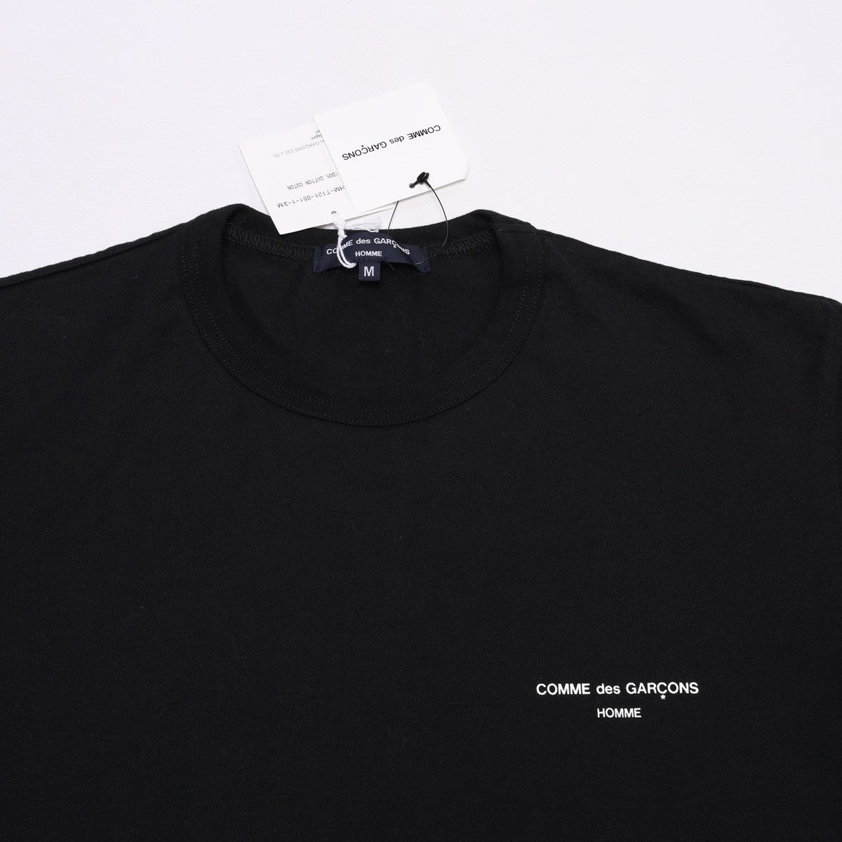 Comme des Garcons NWT Comme Des Garcons Homme Black Logo Tee Size US M / EU 48-50 / 2 - 3 Thumbnail
