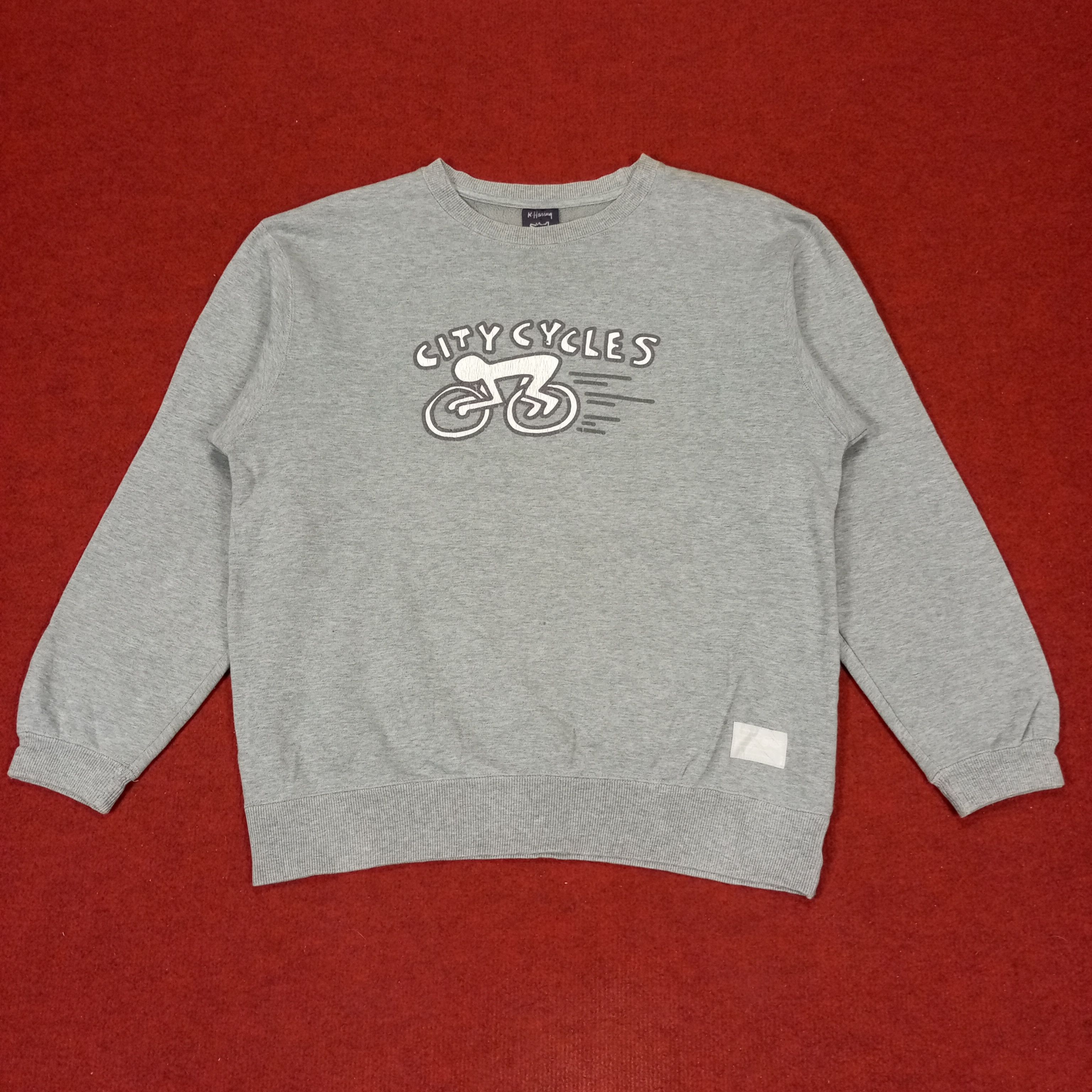 Keith Haring × Vintage Keith Haring City Cycles Design Sweatshirt Size US M / EU 48-50 / 2 - 1 Thumbnail