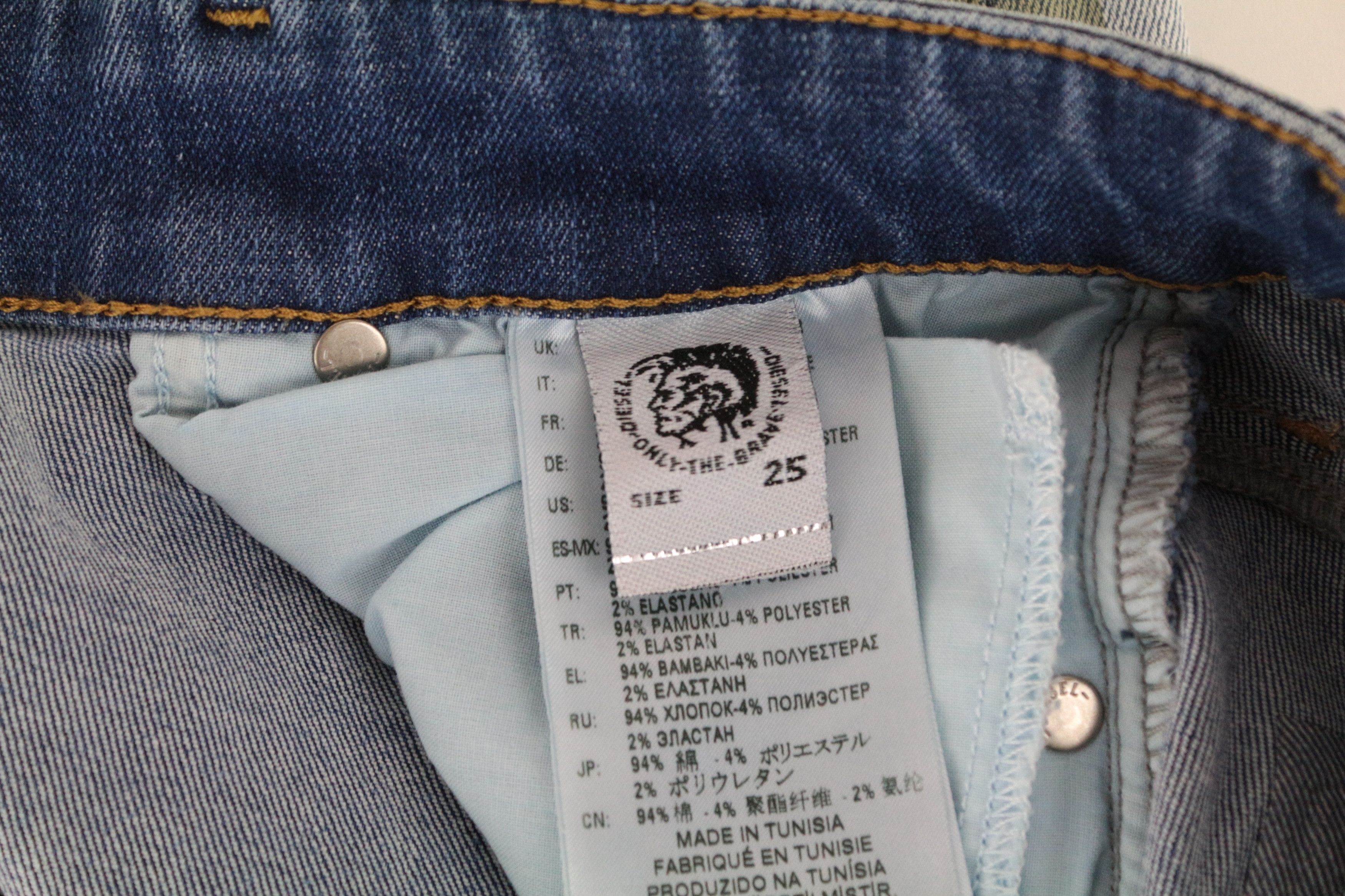 Diesel SLANDY-SP1 0090E W25/L30 Light Blue Stretch Jeans 63599 Size 25" / US 0 / IT 36 - 6 Thumbnail