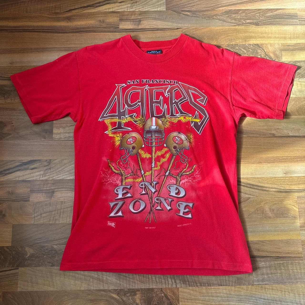Other Vtg 90s 49ers End Zone T-shirt Red Mens Large Single Stitch Size US L / EU 52-54 / 3 - 1 Thumbnail