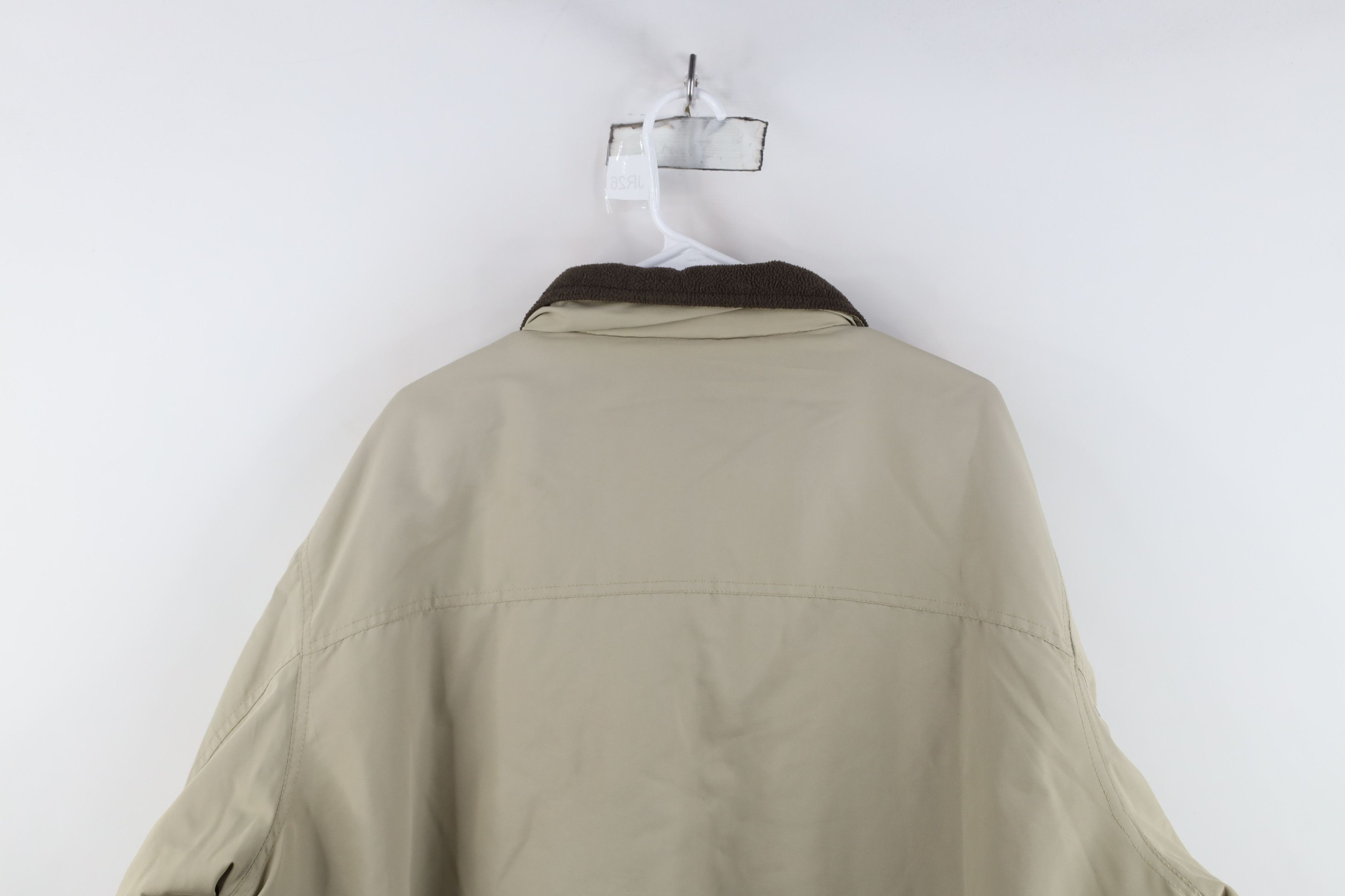 Vintage Vintage 90s Streetwear Blank Full Zip Bomber Jacket Beige Size US XXL / EU 58 / 5 - 13 Thumbnail