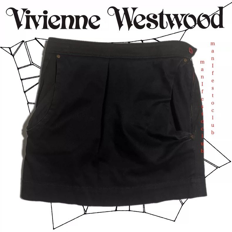 Vivienne Westwood Vivienne Westwood Distorted black denim skirt Size 26" / US 2 / IT 38 - 2 Thumbnail