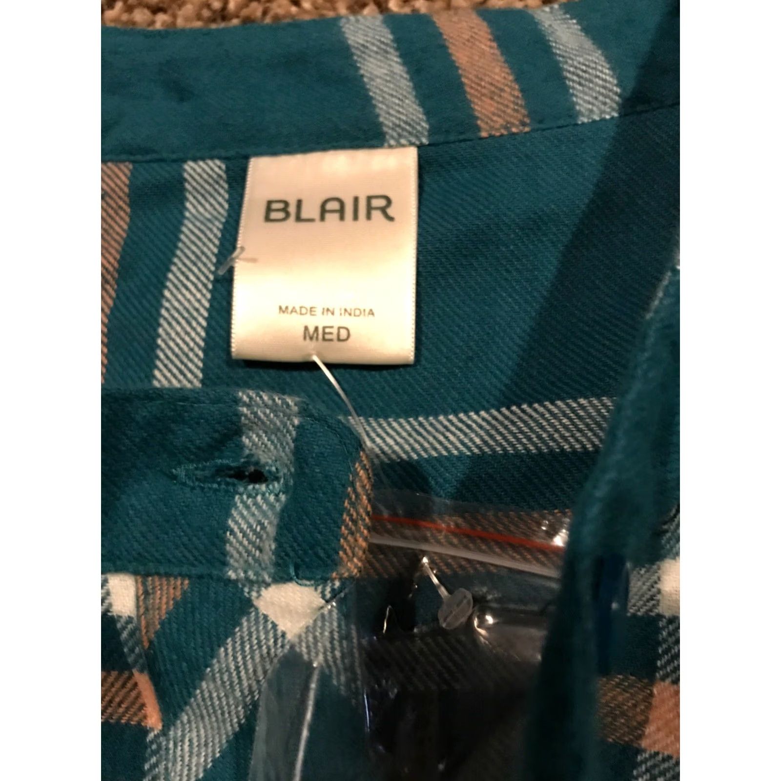 Blair Blair Shirt Button-Up Womens M Plaid Long Sleeve Multicolor Cotton Knit Casual Modern Regular Fit Size M / US 6-8 / IT 42-44 - 2 Thumbnail