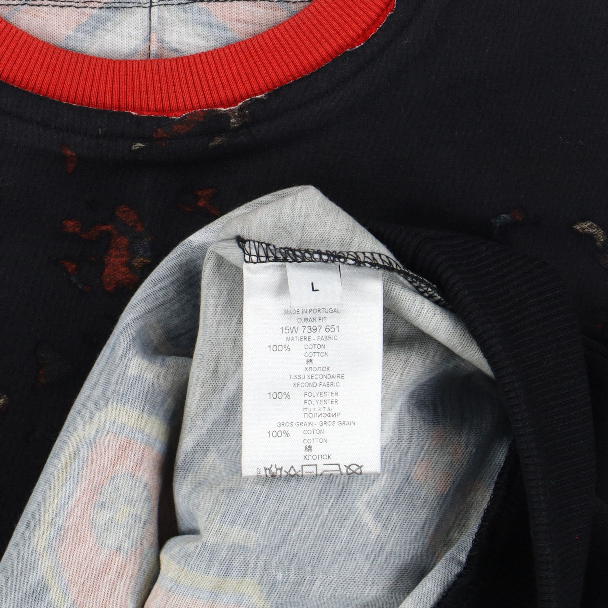 Givenchy Black Distressed Persian Rug Overlay Sweatshirt Size US L / EU 52-54 / 3 - 6 Thumbnail