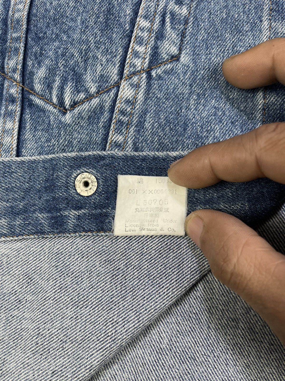 Levi's Vtg Levis Orange Tab Wash Snap Button Denim Vest Size US S / EU 44-46 / 1 - 14 Thumbnail