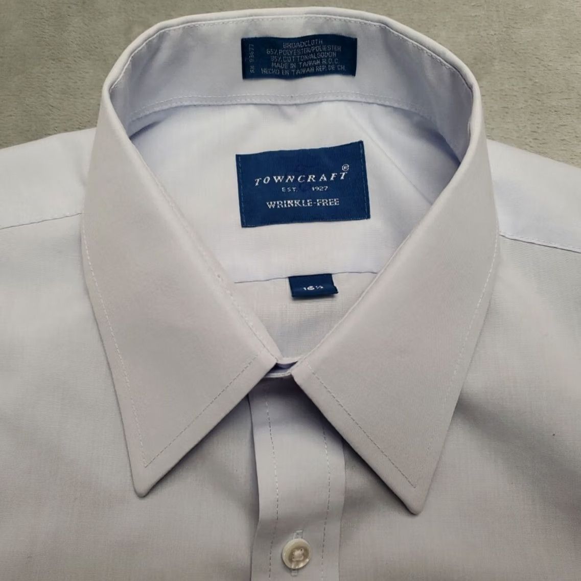 Vintage VINTAGE Towncraft Shirt Mens L Blue Short Sleeve Button-Up Collared Classic Broadcloth Cotton Polyester Solid Mens Size US L / EU 52-54 / 3 - 5 Thumbnail