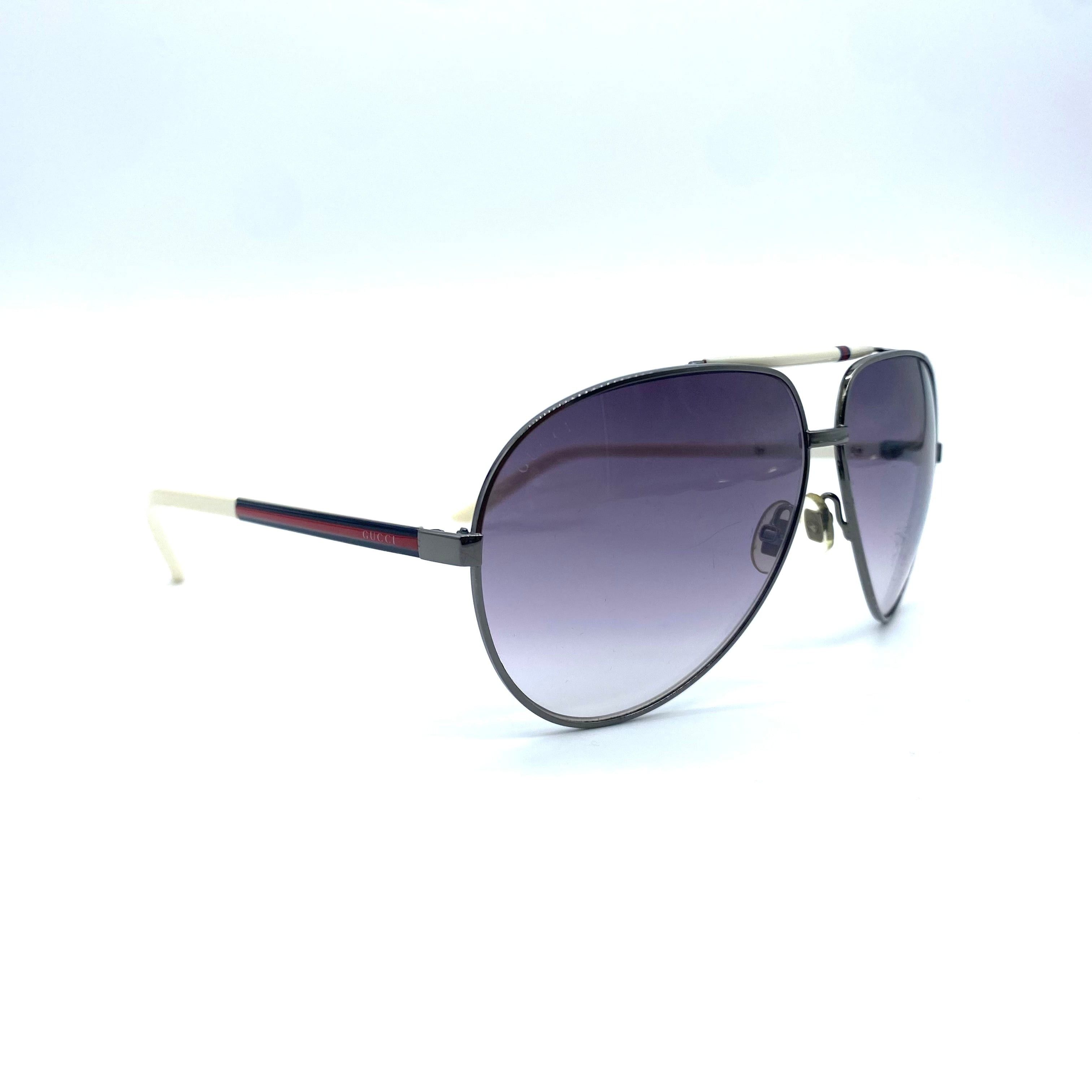 Gucci Vintage Gucci Eyewear Teardrop Sunglasses Webline Size ONE SIZE - 2 Thumbnail