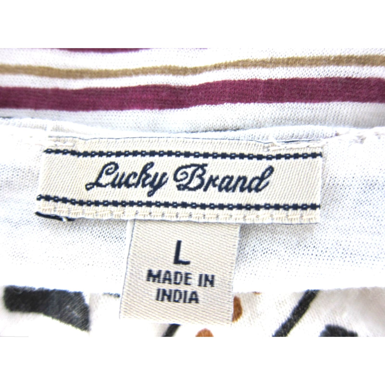 Lucky Brand Lucky Brand Maxi Dress Shirt Women L Pink Batik Jersey Cotton Long Size L / US 10 / IT 46 - 3 Thumbnail