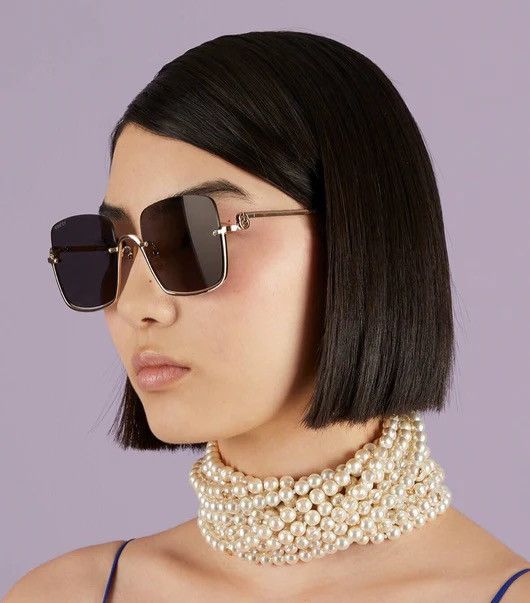 Gucci NEW GUCCI GG1279S 001 GOLD/GREY WOMEN SUNGLASSES GUCCI Size ONE SIZE - 6 Thumbnail