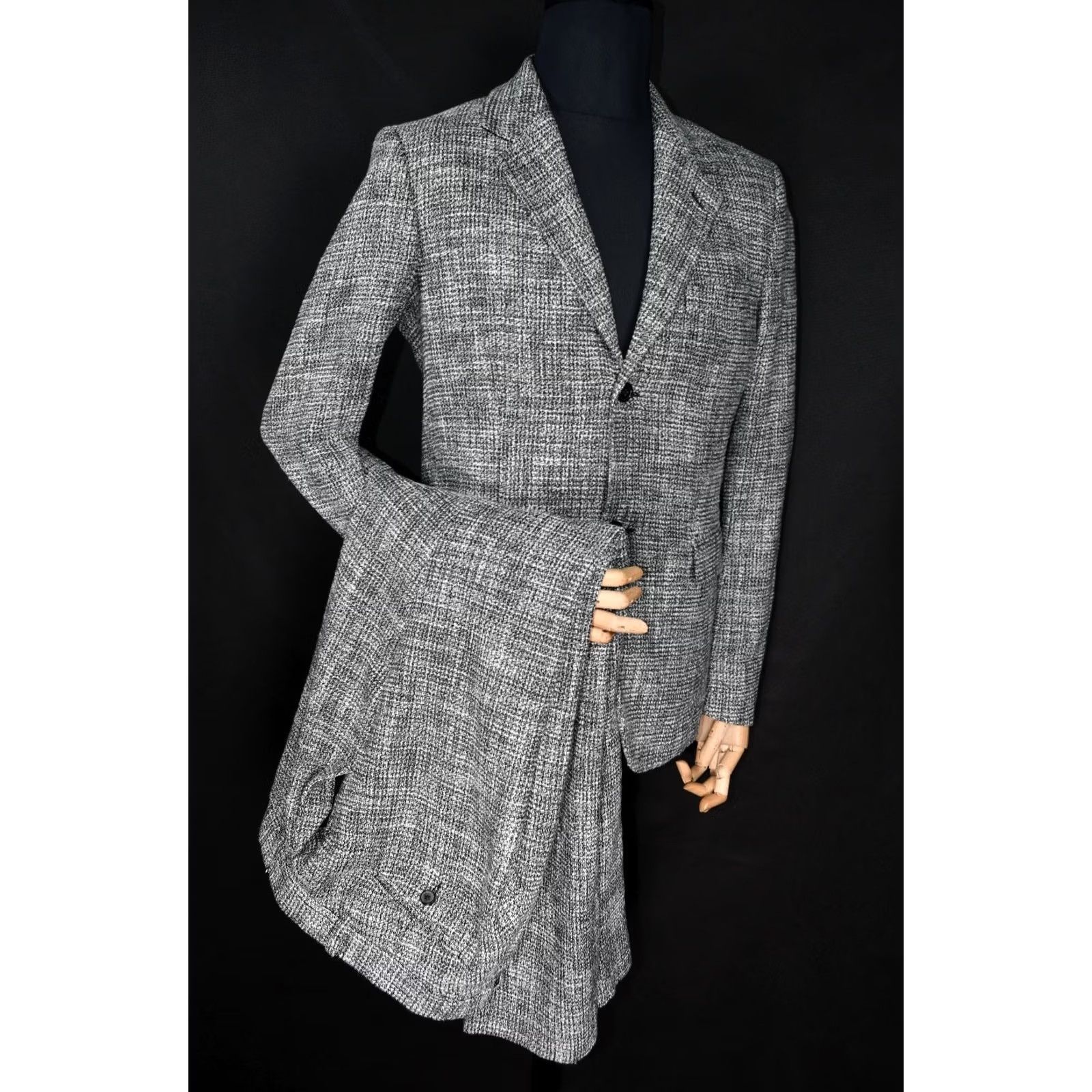Our Legacy OUR LEGACY BASKETWEAVE FLAME SHIRT 46 GRAY, VINTAGE? Size 46R - 2 Thumbnail