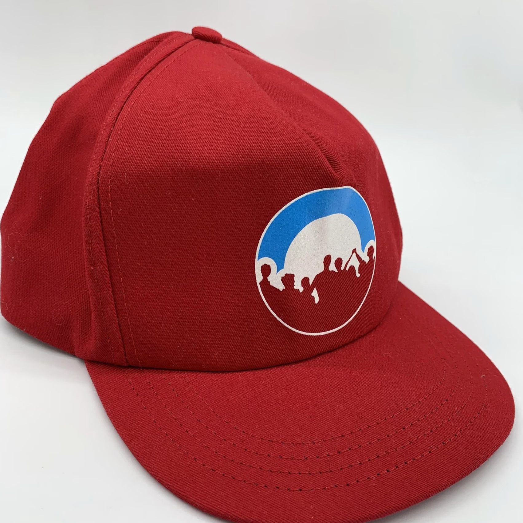 Vintage Unionwear Hat Red One Size Adult Strap Back Workers Unite Logo USA Mens Size ONE SIZE - 6 Thumbnail