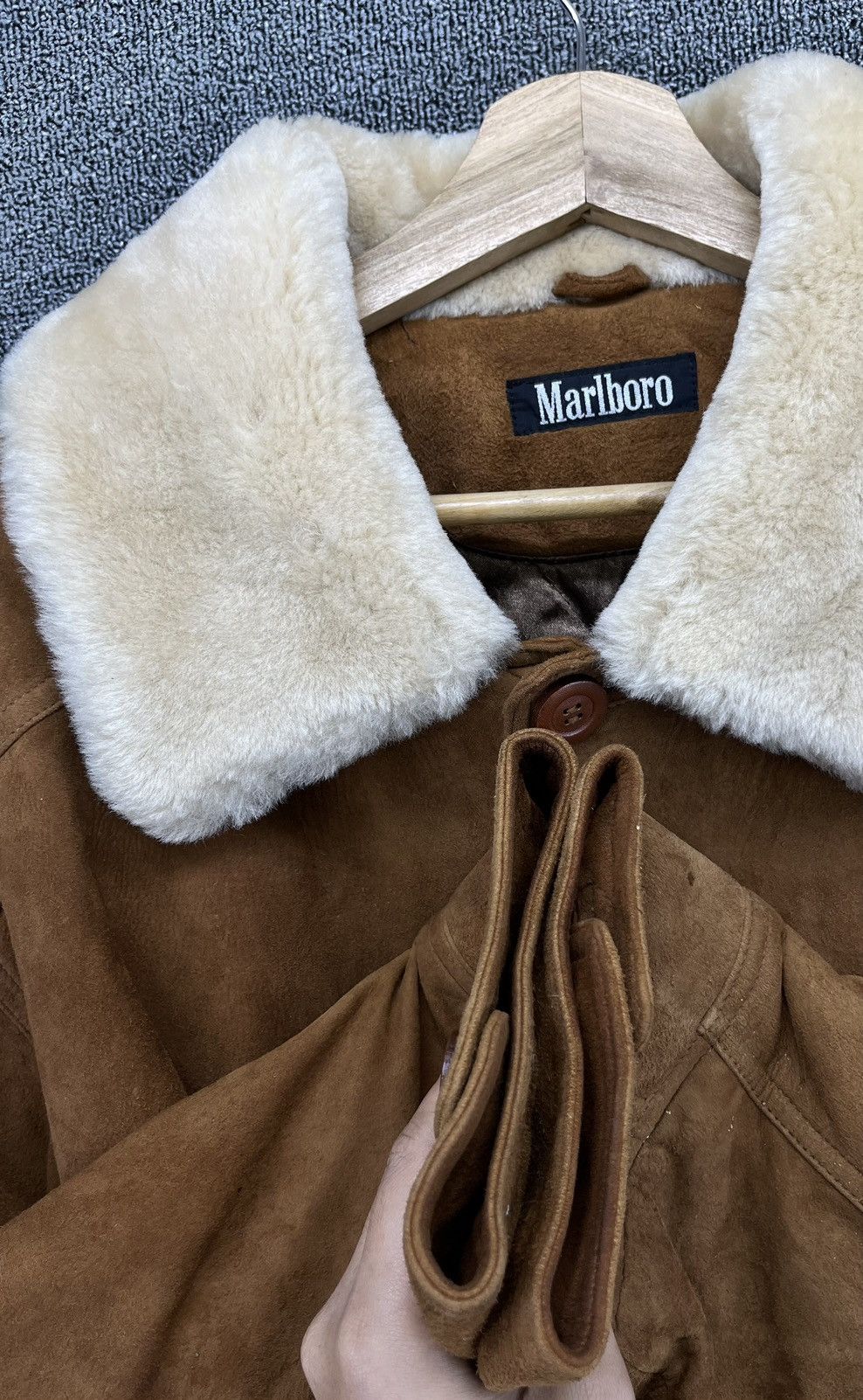 Leather × Marlboro × Vintage Vintage Marlboro Luxury Brown Leather Jacket Size US L / EU 52-54 / 3 - 12 Thumbnail