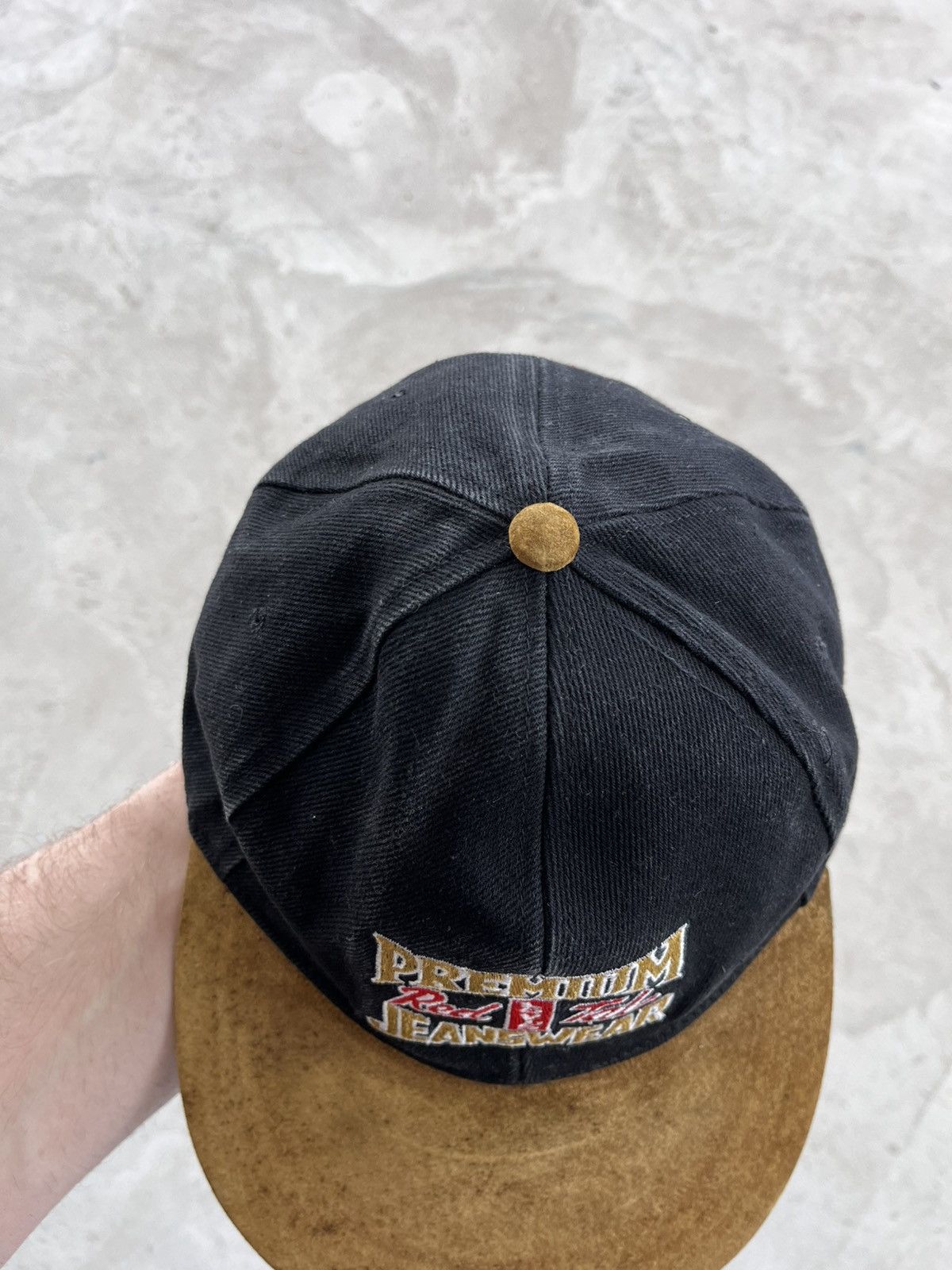 Levi's Vintage Levis 80s Cap Black Leather Visor Avantgarde Y2K Size ONE SIZE - 6 Thumbnail