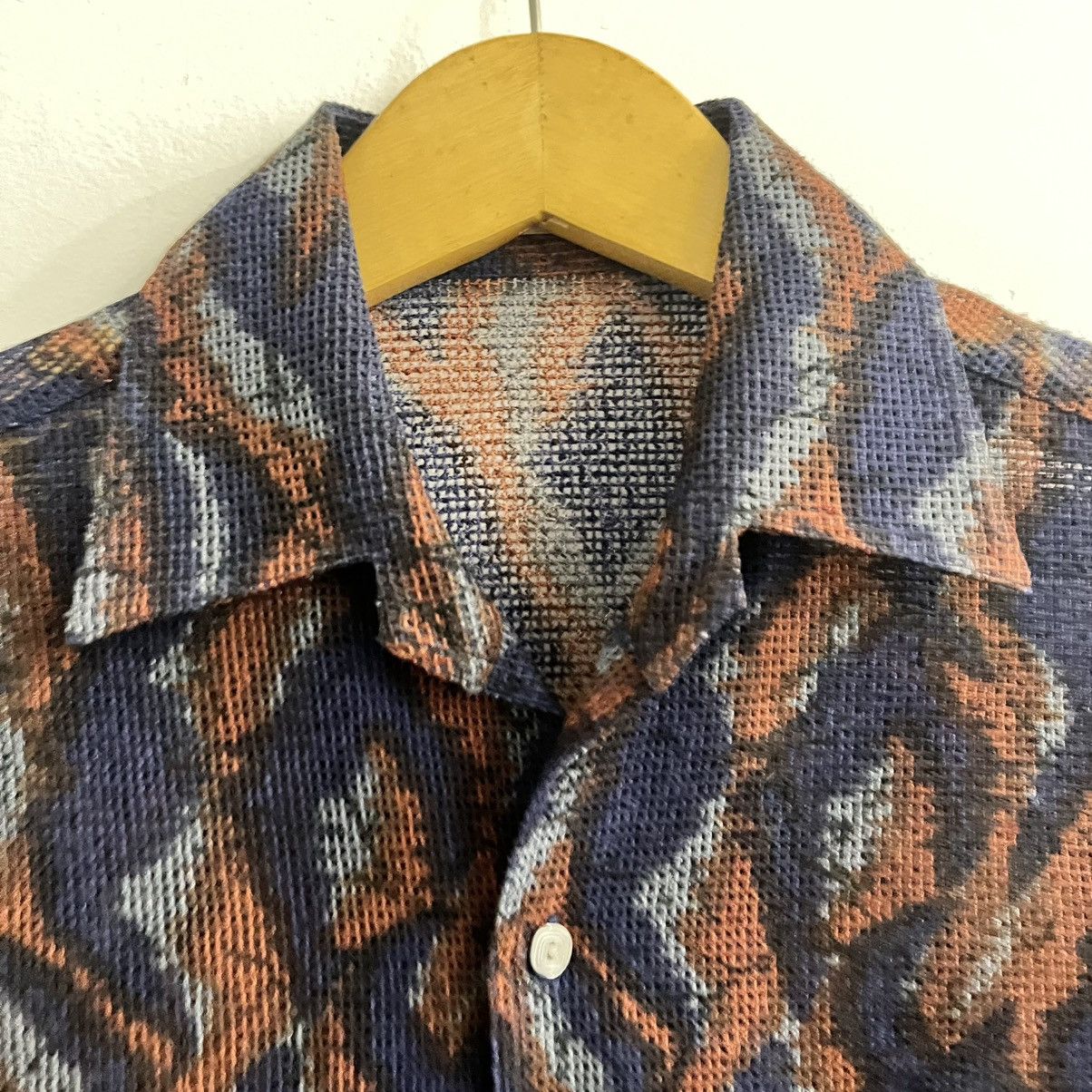 Issey Miyake Llveire - Mesh Patterned Button Up Shirt Size US M / EU 48-50 / 2 - 3 Thumbnail