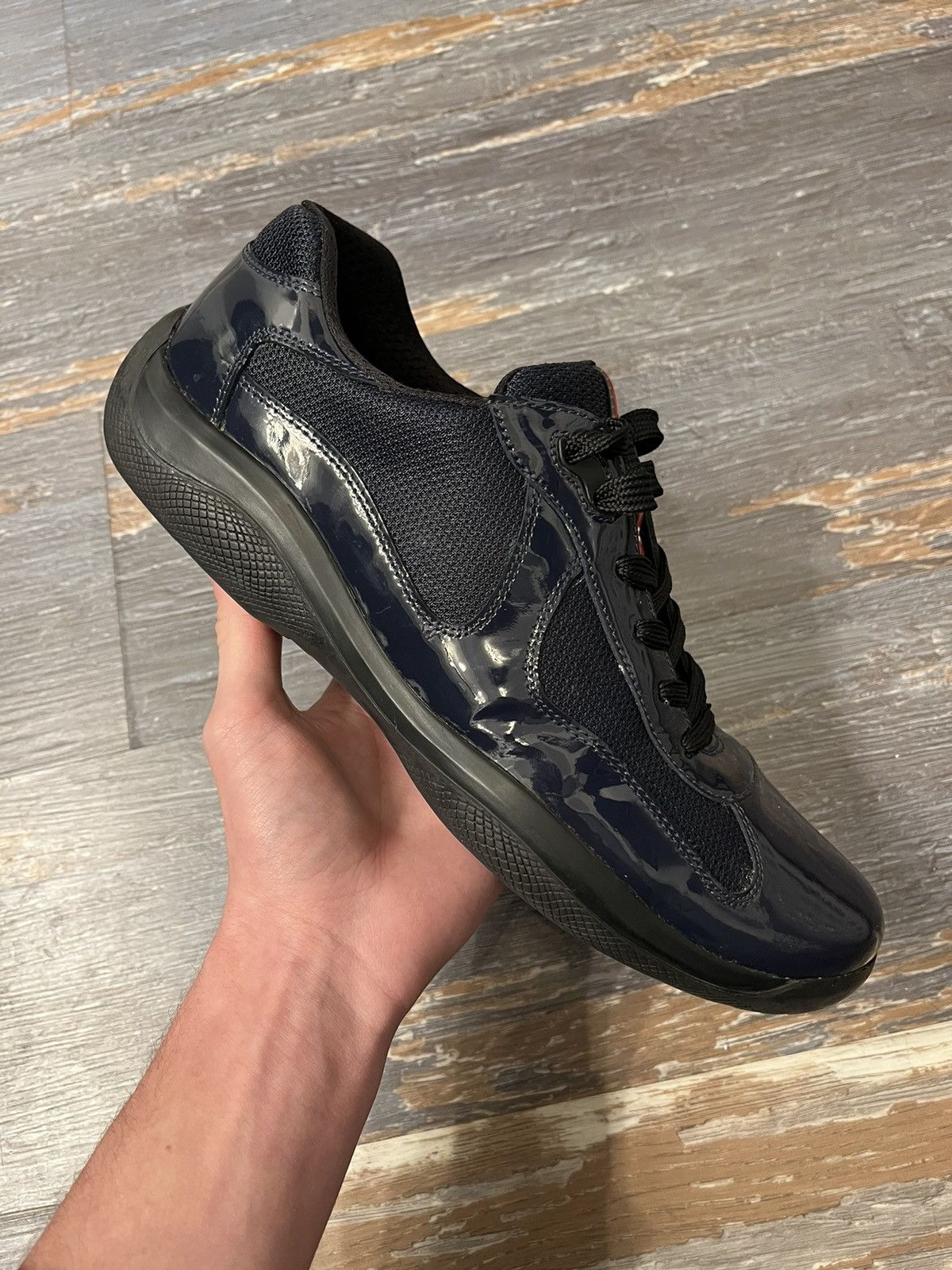 Pre-owned Prada Americas Cup Navy Shoes