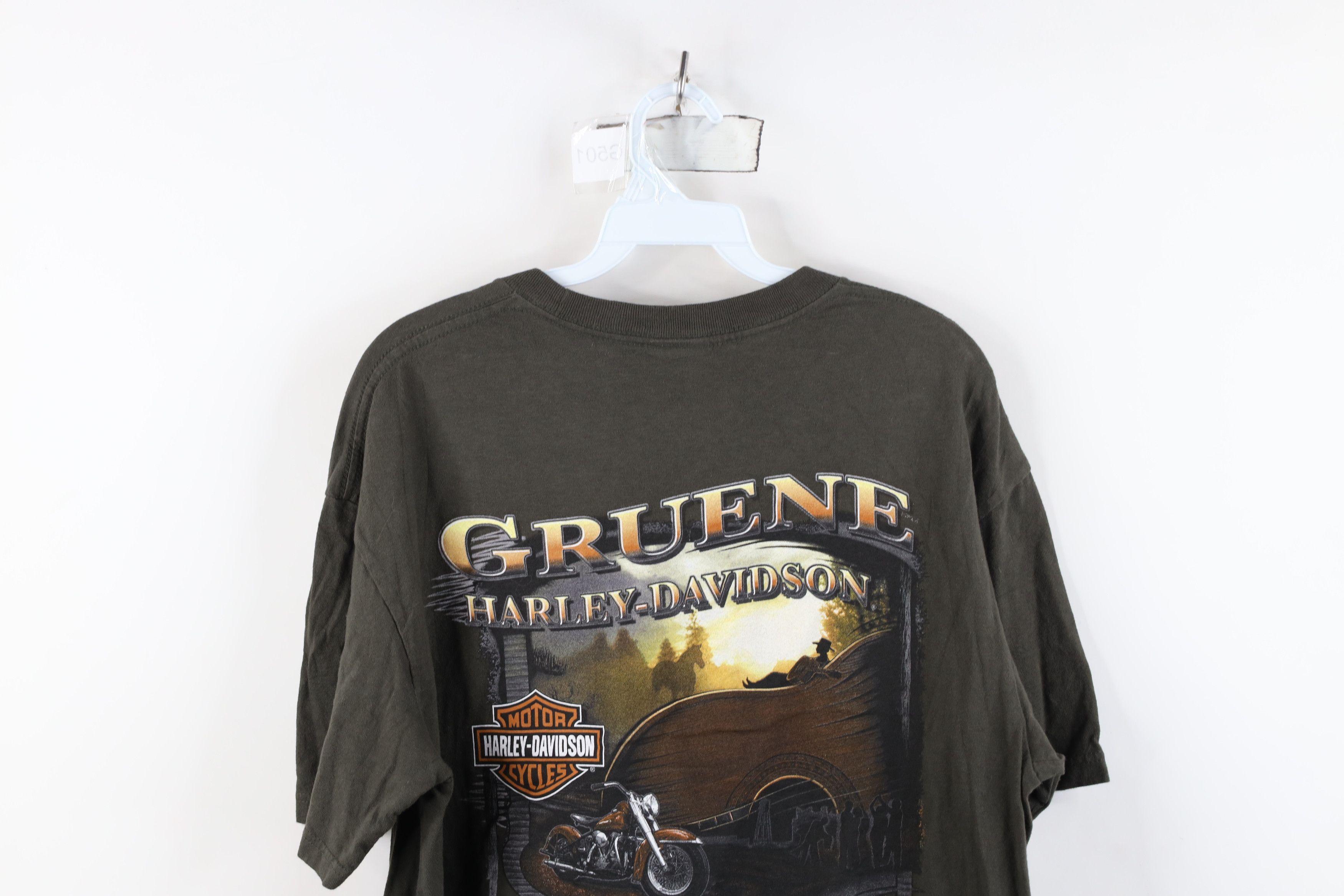 Harley Davidson Y2K Harley Davidson Spell Eagle Short Sleeve T-Shirt Green Size US L / EU 52-54 / 3 - 13 Thumbnail